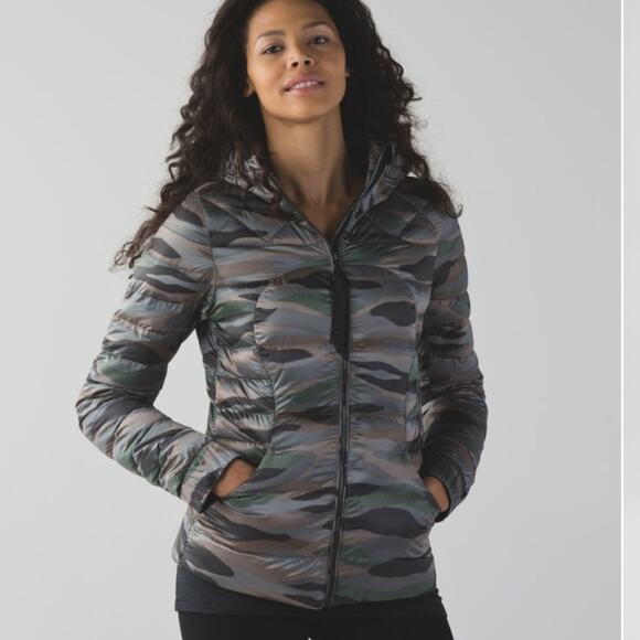 Lululemon | Women’s Fluffin Awesome Camo Jacket Puffer 800 Fill Goose Down Coat - Picture 1 of 9